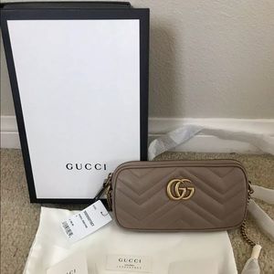 Gucci Marmont Porcelain Rose Mini Crossbody